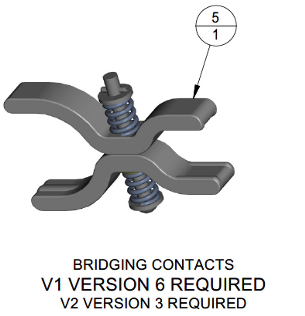 UZE bridging contact assembly