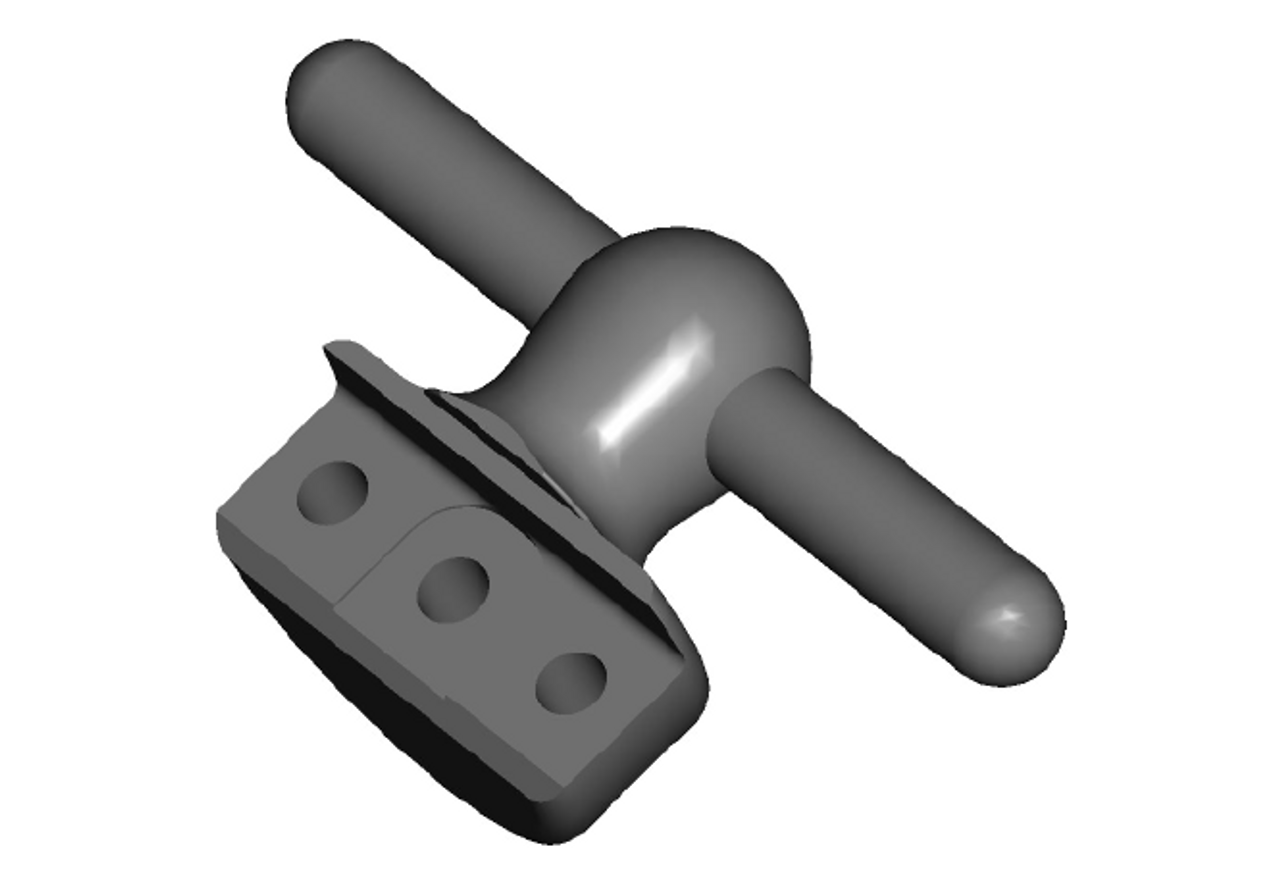 3D model of UZE T-handle shaft assembly