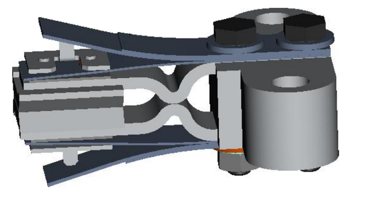 3D model of URS reversing switch moving contact assembly