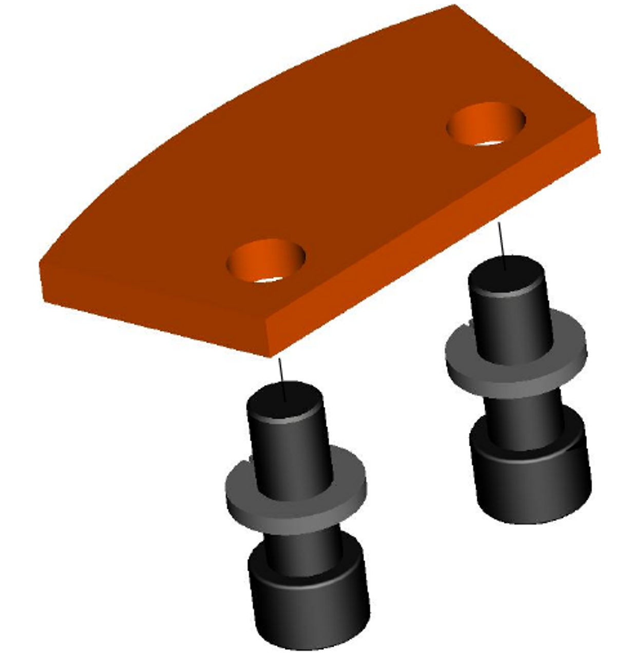 3D model of transfer switch moving contacts