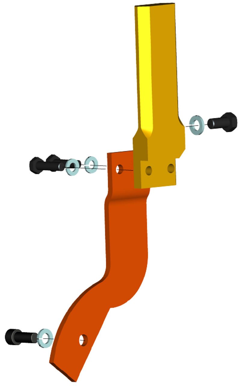 3D model of transfer switch moving contact assembly