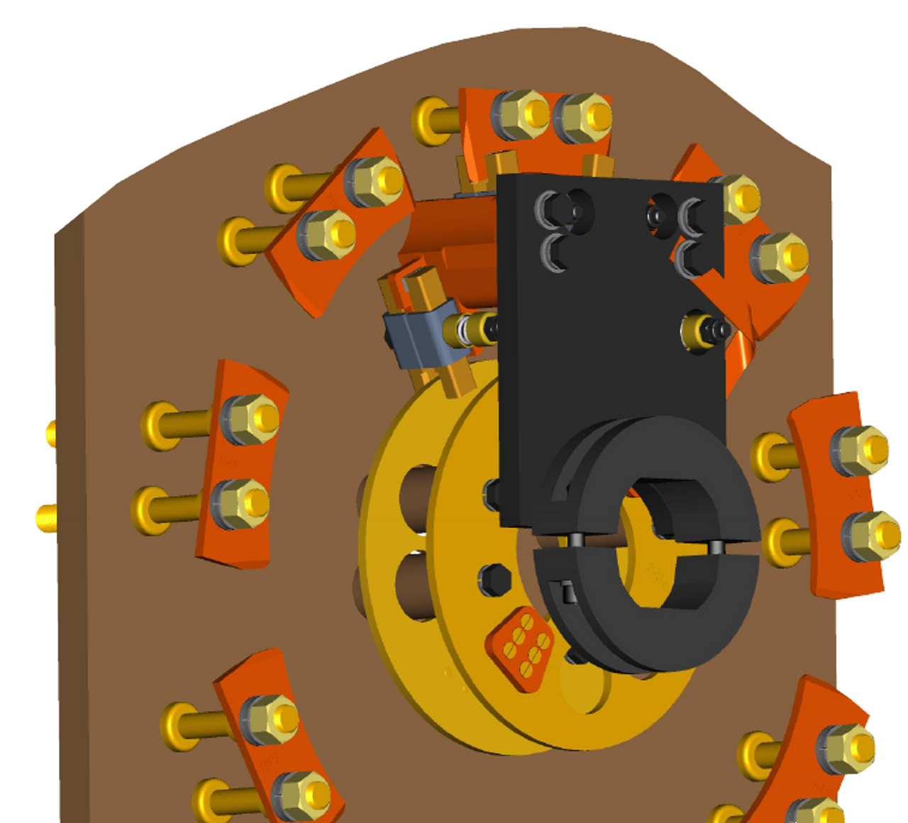 assembly view 3D model showing part on assembly