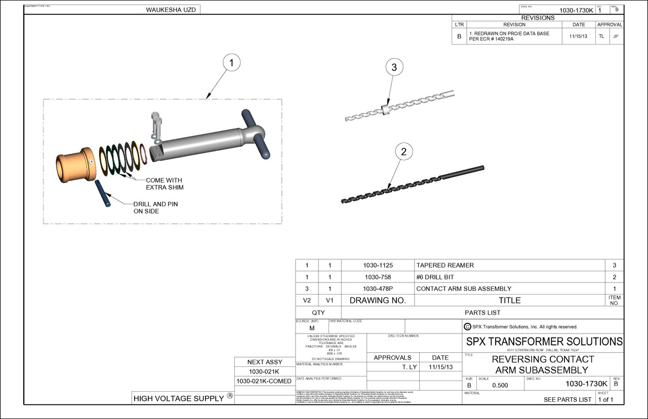 Reversing Contact Arm Subassembly Kit