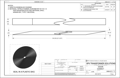 Door Gasket - TLH21