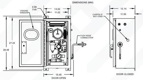 Drawing of N2-0 showing reference dimensions