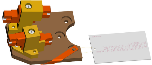 3D model of selector switch moving assembly