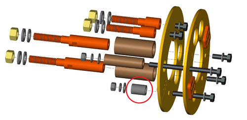 3D model of sub-assembly showing where part is installed