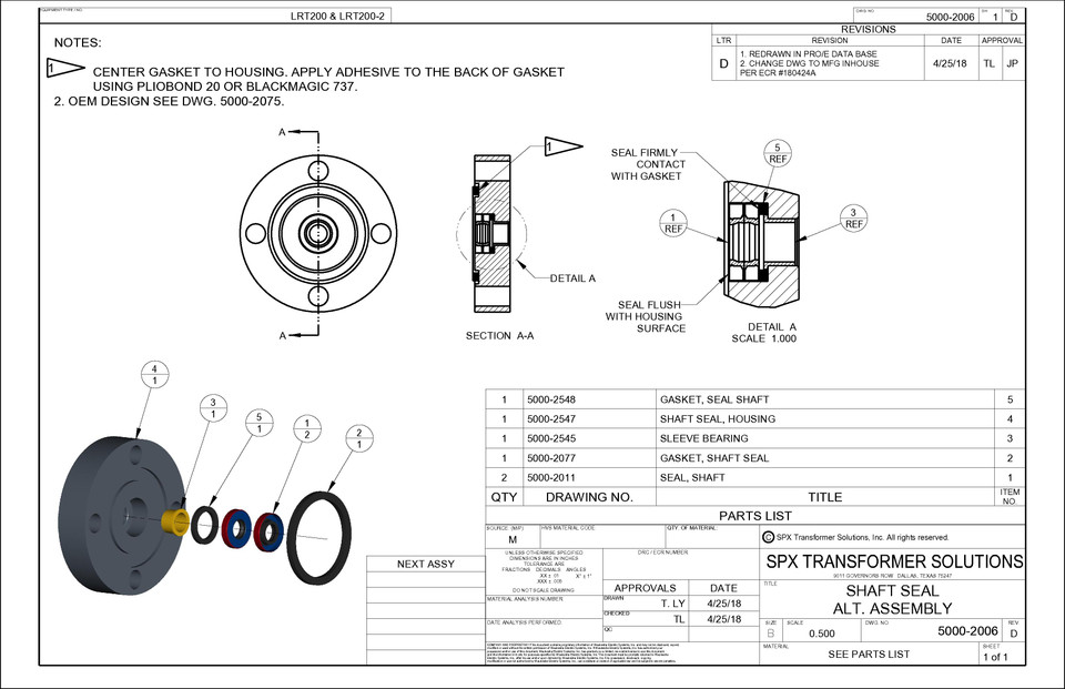 Shaft Seal Assembly Extra Seal Waukesha® Components Store