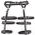 GARTER BELT WITH 3 LEG GARTERS VEGAN LEATHER