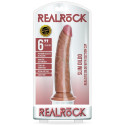 SLIM REALISTIC SUCTION DILDO 6" TAN