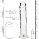 9" CRYSTAL CLEAR DILDO WITHOUT BALLS