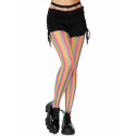 RAINBOW STRIPED FISHNET TIGHTS