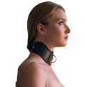 CURVED LEATHER POSTURE COLLAR WITH LOCKING BUCKLE