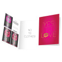 YES TO LOVE... NO TO CLOTHES NAUGHTY NOTES GREETING CARD