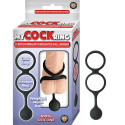 SCROTUM RING WITH WEIGHTED BALL BANGER-BLACK