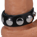 THE LEATHER 5-SNAP COCK RING