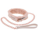 PEACHES 'N CREAME FUR COLLAR AND LEASH
