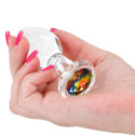 CRYSTAL DESIRES GLASS RAINBOW GEM ANAL PLUG