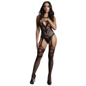 SUSPENDER BODYSTOCKING IN BLACK