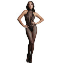 FISHNET AND LACE BODYSTOCKING IN BLACK