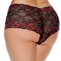QUEEN OPEN LACE BOY SHORT PANTY