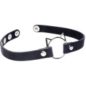 BLACK KINKY KITTY RING CHOKER