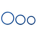 Rubber Cock Ring Set Blue