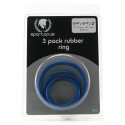 Rubber Cock Ring Set Blue
