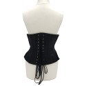 BLACK LEATHER CORSET LARGE - EXTRA LARGE