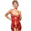 RUBY SHIMMER LACE BABYDOLL WITH G STRING