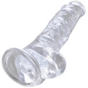 KING COCK CLEAR 8" COCK WITH BALLS DILDO