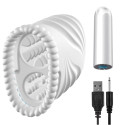 VIBRATING STROKER SLEEVE IN WHITE