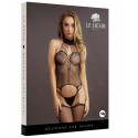 SUSPENDER FISHNET CHOKER BODYSTOCKING