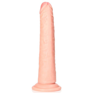 SLIM REALISTIC SUCTION DILDO 8"