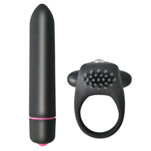 INTENSE COCKRING & BULLET-BLACK