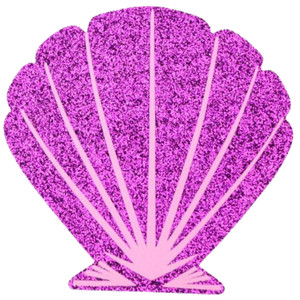 NIPPLE COVERS SEA SHELL GLITTER PASTIES PURPLE