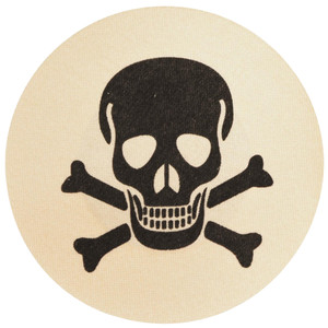 NIPPLE COVERS CIRCLE WITH SKULL & CROSS BONES PASTIES NUDE