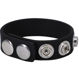 ROCK SOLID SLICONE 5 SNAP PENIS RING