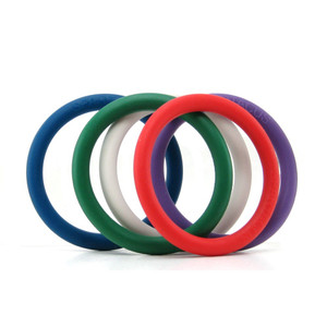 Rainbow Rubber 1 1/4" Cock Ring Set