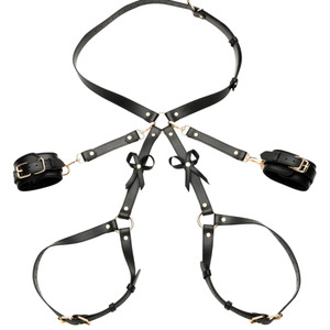 BONDAGE RESTRAINT HARNESS WITH BOWS MED/LARGE