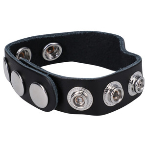 THE LEATHER 5-SNAP COCK RING