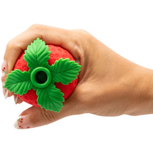 STRAWBERRY DUAL FUNCTION VIBRATING EMOJIBATOR