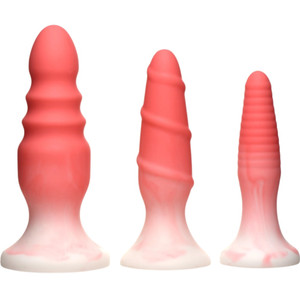 3 PIECE SILICONE BUTT PLUG SET