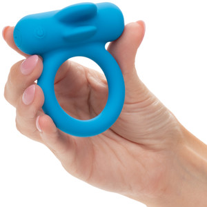 SILICONE RECHARGEABLE DOUBLE TROUBLE VIBRATING RING