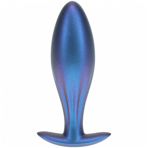 OUCH! OVAL METALLIC BLUE SILICONE ANAL PLUG
