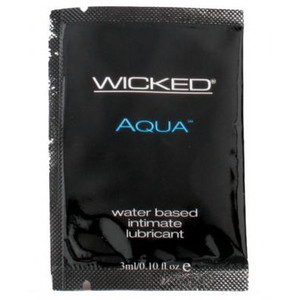 Wicked Aqua Lube Unscented  0.10oz/3ml