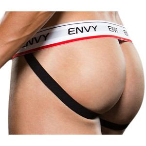 WHITE LOGO MENS ELASTIC LOWRISE MESH JOCK