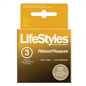 LifeStyles Pleasure Ribbed Condoms