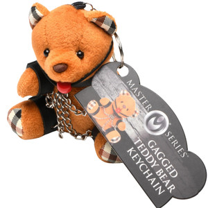 GAGGED TEDDY BEAR KEYCHAIN PLUSH