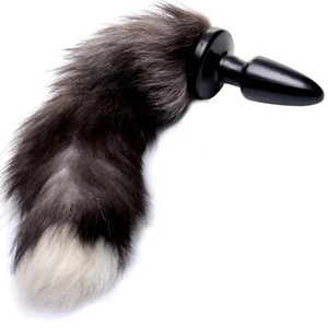 GREY FOX TAIL ANAL PLUG